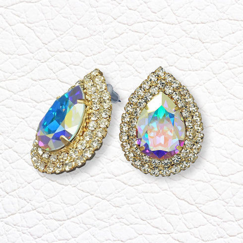 Auskarai "Jasmīnas (Aurore Boreale)" su Swarovski™ kristalais